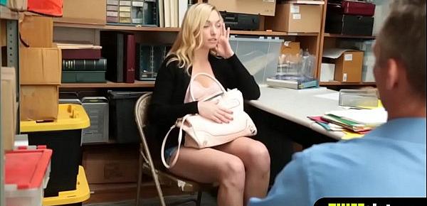  This bored rich blonde shoplifter gets rough fucked